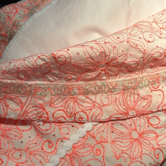 Lilly Pulitzer ~ new ~ Ellen Flounce Dress in Cantaloupe Lasercut Dot in size 4 - Picture 12 of 14